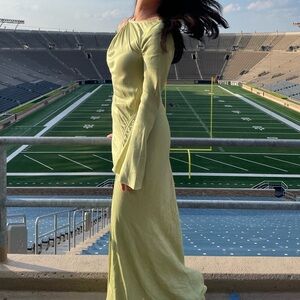 BEC + BRIDGE Green Asymmetrical Gown